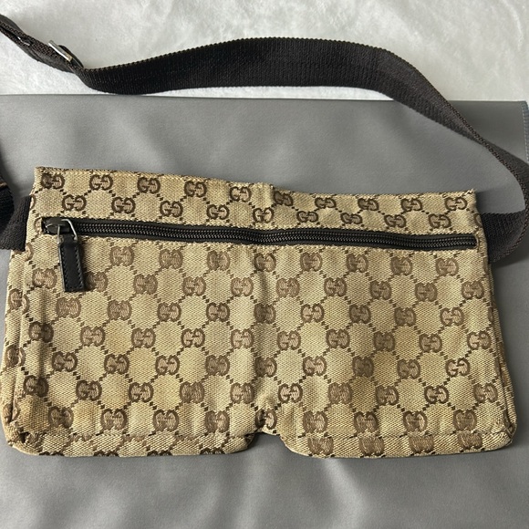🖤Gucci "GG" Vintage Double Adjustable Belt Bag As Seen On Sex and The City - Picture 8 of 17